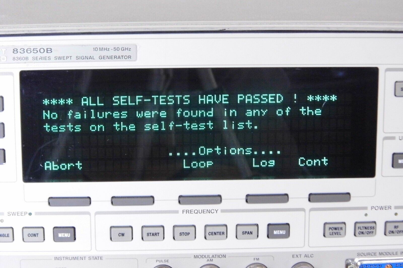 Agilent HP 83650B 001/002/006/008/ cal & data, 10Mhz-50Ghz synth.sweep generator Agilent HP 83650B 001/002/006/008/ cal & data, 10Mhz-50Ghz synth.sweep generator